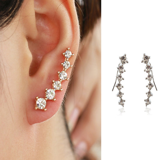 Women's Gradient Full Diamond Personality Fashion Inlaid Earrings