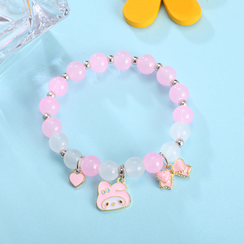 Melody Crystal String Beads Female Simple Couple Bracelets