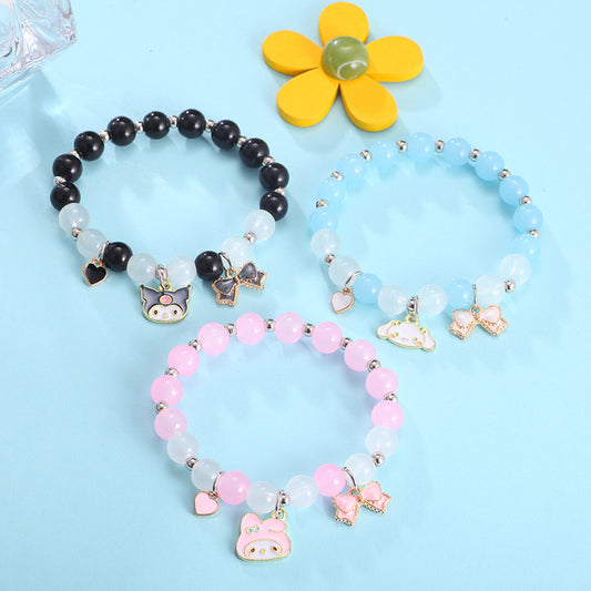 Melody Crystal String Beads Female Simple Couple Bracelets