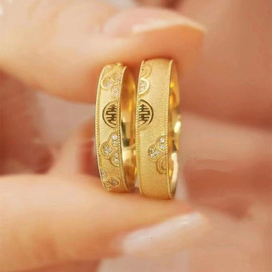 Women's & Men's & Happiness Couple And One Pair Rings
