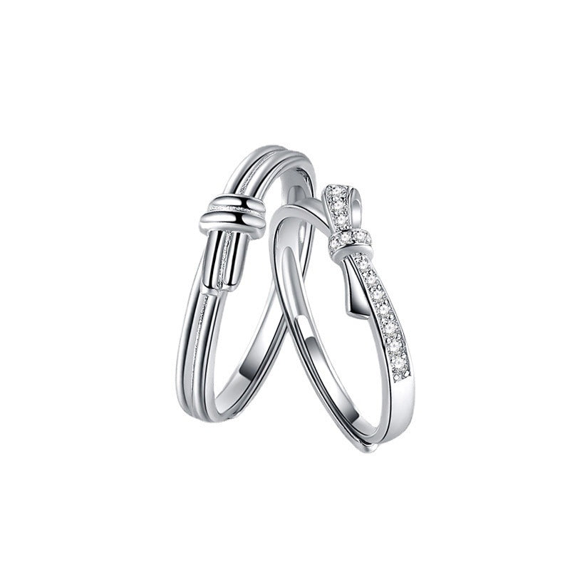 Love Bow Couple Korean Style Affordable Rings